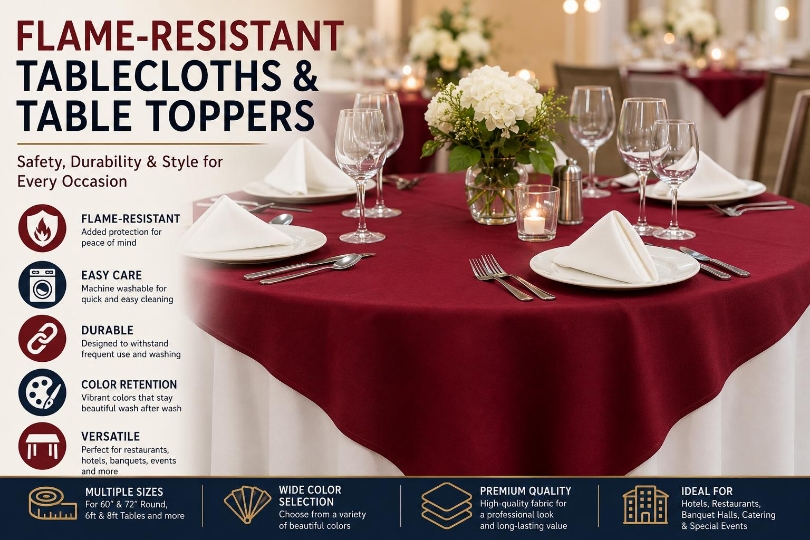 Flame-Resistant Tablecloths: Safety, Durability, and Style for Commercial Dining